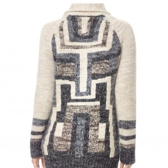 Aritzia Wilfre Free Alpaca Wool Zip up Shawl Sweater - Picture 2 of 3